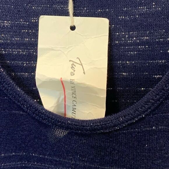 NWT Two by Vince camuto navy metallic maxi dress - Picture 9 of 12